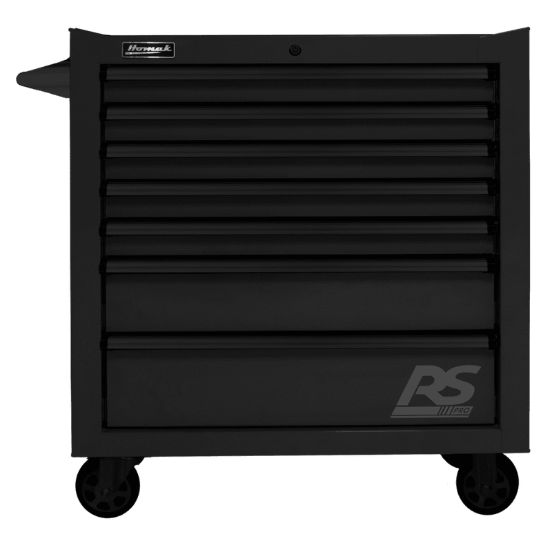 Dark Slate Gray Homak 36" RS Pro 7 Drawer Rolling Cabinet