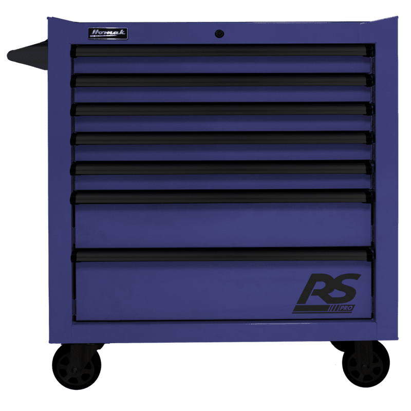 Dark Slate Gray Homak 36" RS Pro 7 Drawer Rolling Cabinet