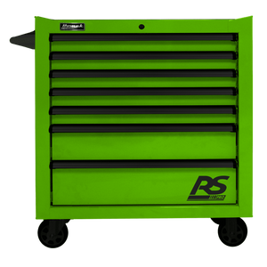 Olive Drab Homak 36" RS Pro 7 Drawer Rolling Cabinet