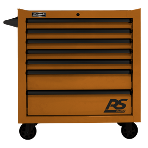 Saddle Brown Homak 36" RS Pro 7 Drawer Rolling Cabinet