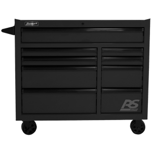 Black Homak 41" RS Pro 9 Drawer Rolling Cabinet