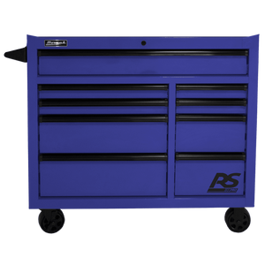 Dark Slate Blue Homak 41" RS Pro 9 Drawer Rolling Cabinet