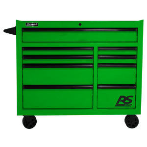 Forest Green Homak 41" RS Pro 9 Drawer Rolling Cabinet