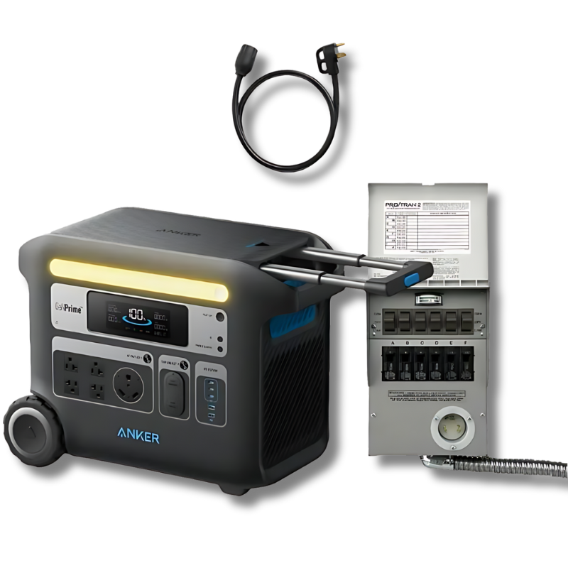 Anker SOLIX F2600 2560Wh Portable Power Station + 30A Transfer Switch