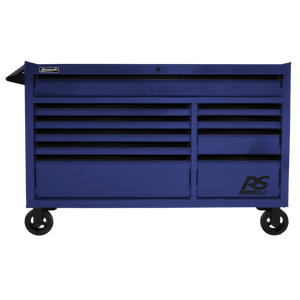 Midnight Blue Homak 54" RS Pro 10 Drawer Rolling Cabinet