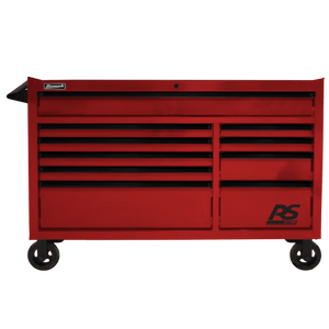 Black Homak 54" RS Pro 10 Drawer Rolling Cabinet