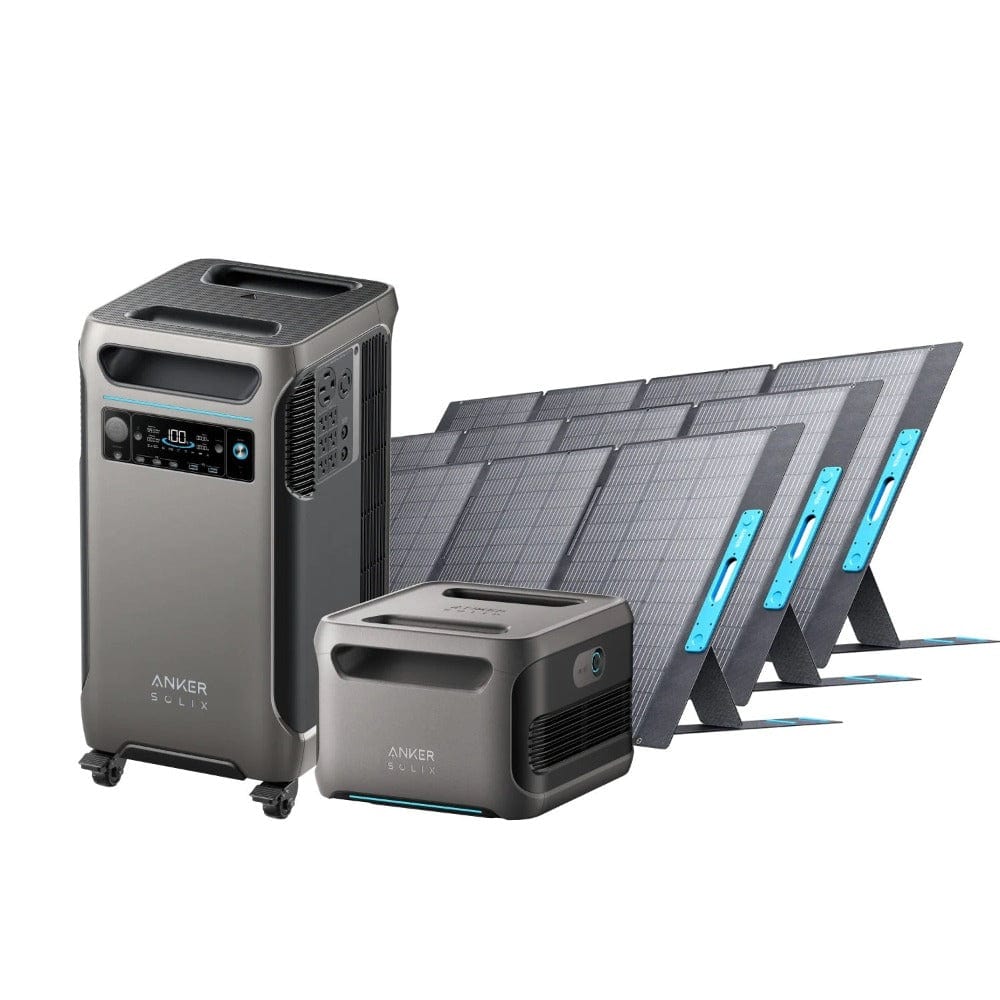 Anker SOLIX F3800 Solar Generator Kits (With a Free Anker SOLIX F3800 Protective Cover Bag) Solar Generator Kits Anker F3800 + BP3800 Battery + 3 x 400W Solar Panel (7.68kWh)