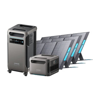 Anker SOLIX F3800 Solar Generator Kits (With a Free Anker SOLIX F3800 Protective Cover Bag) Solar Generator Kits Anker F3800 + BP3800 Battery + 3 x 400W Solar Panel (7.68kWh)