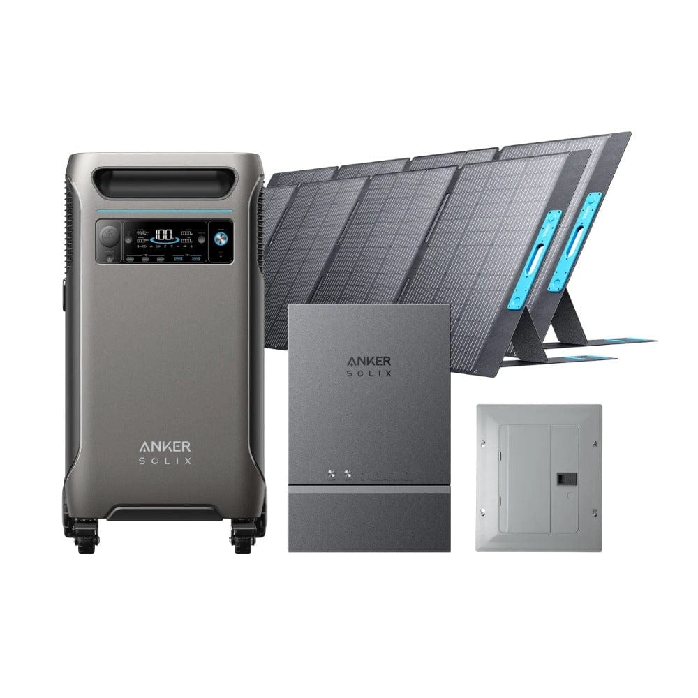 Anker SOLIX F3800 | Smart Home Power Kit (With a Free Anker SOLIX F3800 Protective Cover Bag) Solar Generator Kits Anker F3800 + Smart Home Panel + 2 x 400W Solar Panel (3.84kWh)