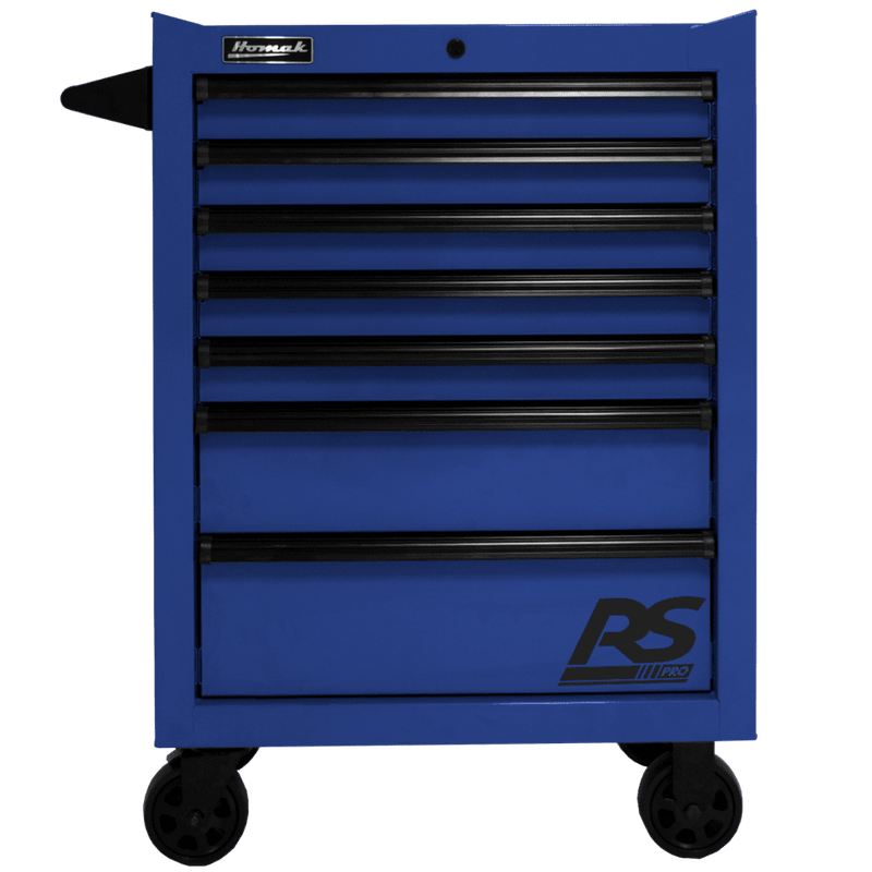 Midnight Blue Homak 27” RS Pro Series 7 Drawer Roller Cabinet