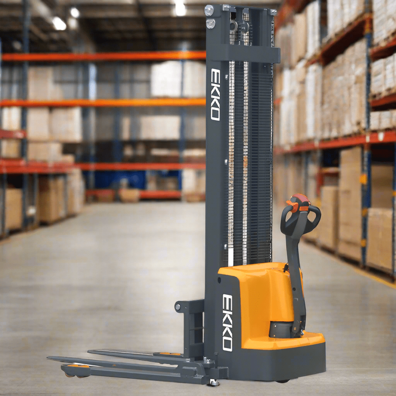 EKKO EB13E Full Powered Straddle Stacker 2800 lb Cap., 119" Height