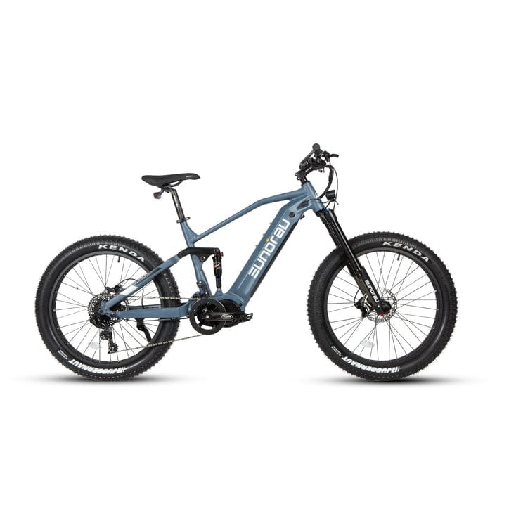 Eunorau Specter-S Fat Tire Electric Mountain Bike in moon black color facing the right