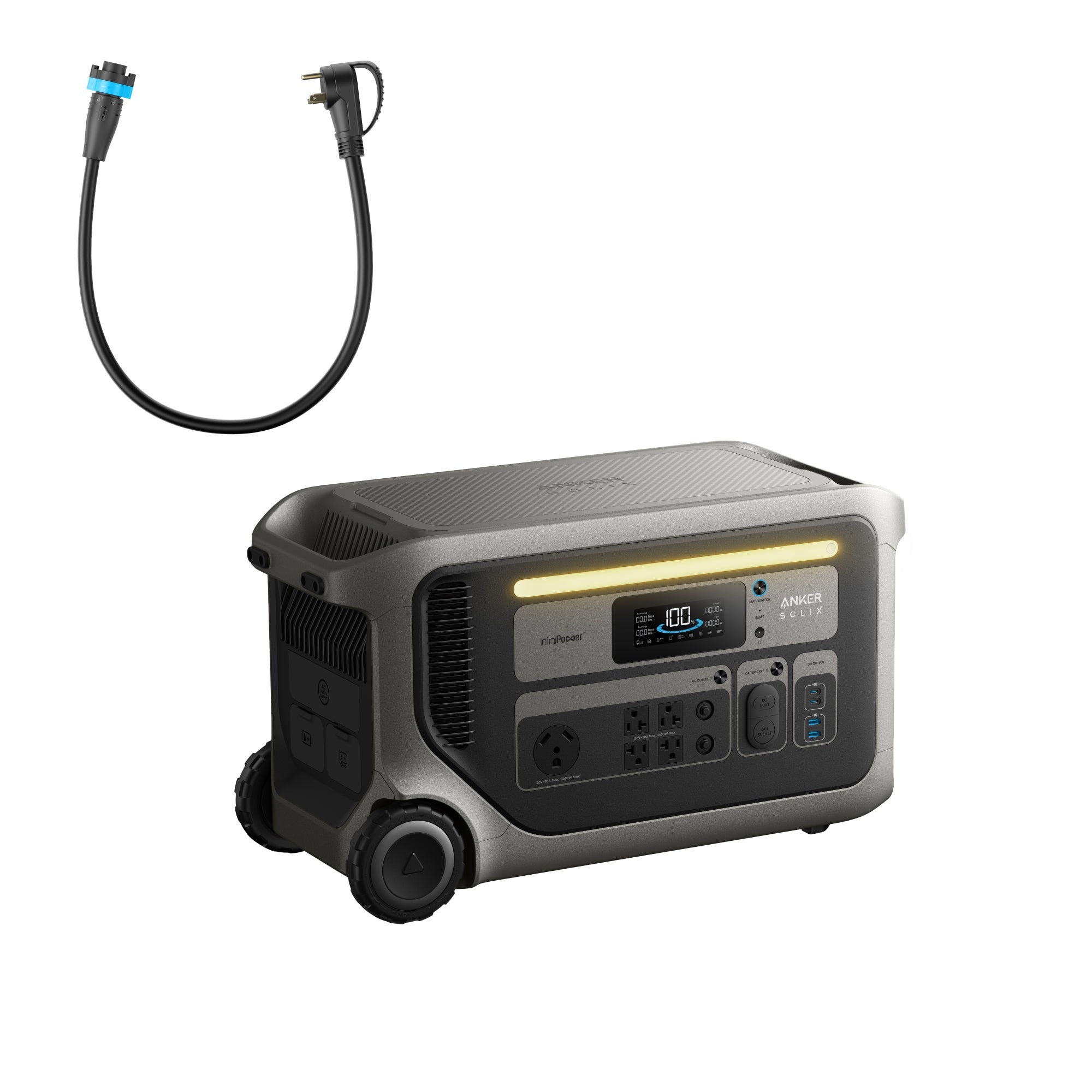 Anker SOLIX F3000 Portable Power Station + TT-30 Charging Cable (with Free Offer Gas Generator Adapter for every F3000)