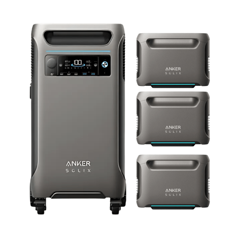 Anker SOLIX F3800 + Expansion Batteries (With a Free Anker SOLIX F3800 Protective Cover Bag) Solar Generator Kits Anker F3800 + 3 x Expansion Batteries (15.36 kWh)
