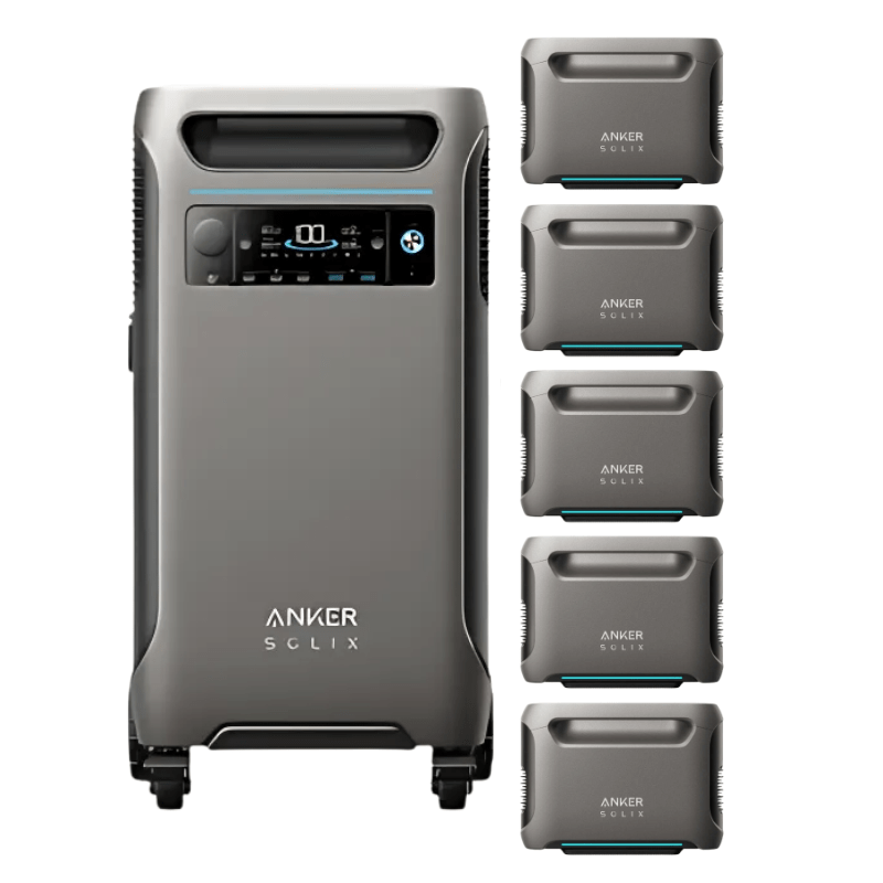 Anker SOLIX F3800 + Expansion Batteries (With a Free Anker SOLIX F3800 Protective Cover Bag) Solar Generator Kits Anker F3800 + 5 x Expansion Batteries (23.04 kWh)