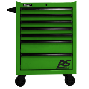 Forest Green Homak 27” RS Pro Series 7 Drawer Roller Cabinet