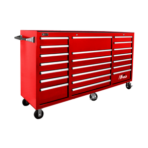 Firebrick Homak 72” H2Pro Series 21 Drawer Roller Cabinet