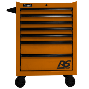 Saddle Brown Homak 27” RS Pro Series 7 Drawer Roller Cabinet