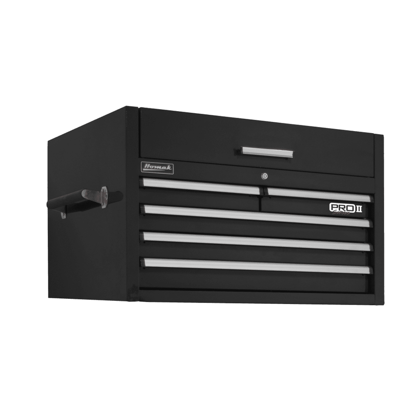 Dark Slate Gray Homak 36” Pro II Series 5 Drawer Top Chest