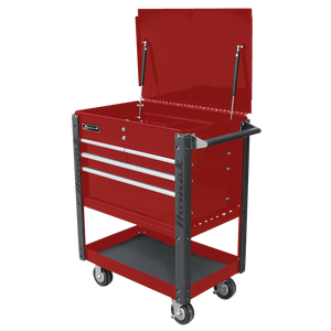 Brown Homak 35" Professional 4 Drawer Service Cart