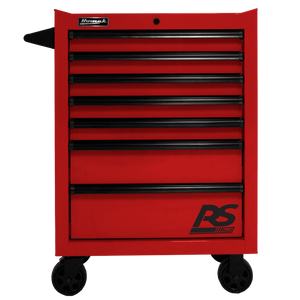 Black Homak 27” RS Pro Series 7 Drawer Roller Cabinet