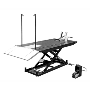 Tuxedo M-1500C-HR 1,500 lb High Rise Motorcycle Lift Bench w/ Vise, Sides, Balance Bar, Pump in Black