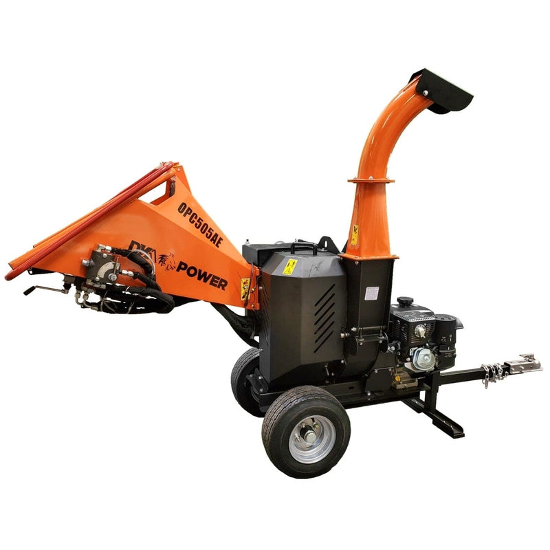 DK2 | OPC505AE 5-Inch 14 HP 429 CC Hydraulic Auto-Feed Electric Start Chipper Shredder